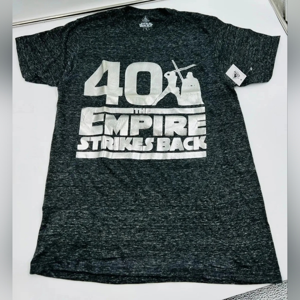 NWT Disney Parks Star Wars 40th Empire Strikes Back Silver Logo T-Shirt SMALL